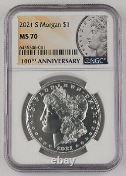 In Stock! Morgan 2021 S $1 Silver Dollar San Fransisco NGC MS70 Centennial Label