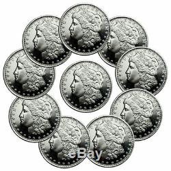 Lot of 10 Morgan Dollar Design 1/2 Troy oz. 999 Silver Rounds SKU47540