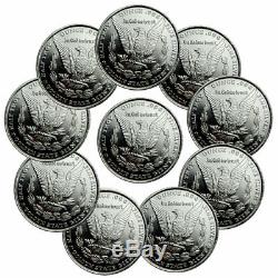 Lot of 10 Morgan Dollar Design 1/2 Troy oz. 999 Silver Rounds SKU47540