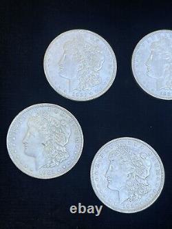 Lot of 5 1921 Morgan Silver Dollars- Circulated 90%