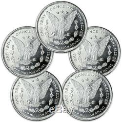 Lot of 5 Morgan Dollar Design 1 oz. 999 Silver Rounds SKU31047