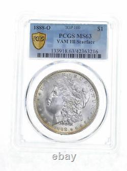 MS63 1888-O Morgan Silver Dollar VAM 1B Scarface Top 100 Graded PCGS 6014