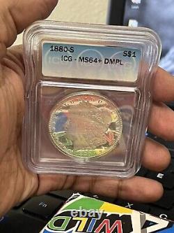 MS64+ DMPL 1880-S Silver Morgan Dollar ICG DEEP MIRROR PROOF LIKE Looks GEM RARE
