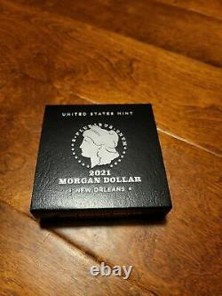 Morgan 2021 O $1 Silver Dollar New Orleans Mint Mark +BOX & COA