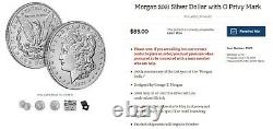 Morgan 2021 Silver Dollar with CC and O Privy Mark Presale of Confirmed Order