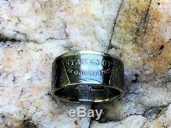 Morgan Silver Dollar Coin Ring. Handcrafted. 900% silver, 1878-1904. Size 8-15