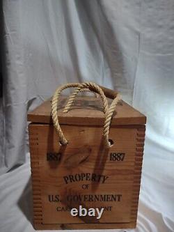 Morgan Silver Dollar Wooden Crate US Mint Carson City, Vintage