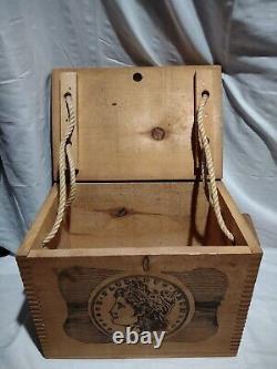 Morgan Silver Dollar Wooden Crate US Mint Carson City, Vintage