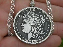 Necklace pendant vintage authentic Morgan silver one dollar coin various years