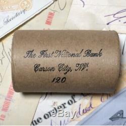 (ONE) BU UNCIRCULATED $20 Silver Dollar Roll CC & CC Morgan Dollar Ends