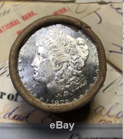 (ONE) UNCIRCULATED $10 Silver Dollar Roll CC & 1879 Morgan Dollar Ender