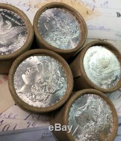 (ONE) UNCIRCULATED $10 Silver Dollar Roll Mixed Morgan Dollar Ends