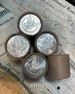 (ONE) UNCIRCULATED $10 Silver Dollar Roll Mixed Morgan Dollar Ends 1878-1904