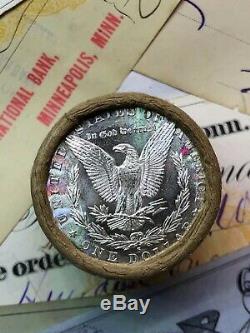 (ONE) UNCIRCULATED $20 Silver Dollar Roll Mixed Morgan Dollar Ends