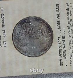 Original Envelope 1881-O Morgan Silver Dollar In Tidy House Holder With Toning