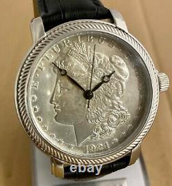 Personalized Genuine Morgan Silver Dollar Watch (Lady Liberty 1878 to 1921)