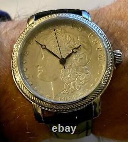 Personalized Genuine Morgan Silver Dollar Watch (Lady Liberty 1878 to 1921)