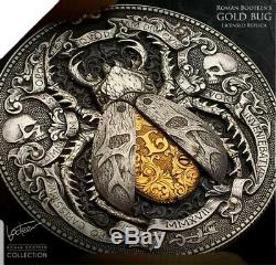 Roman Booteen's Gold Bug Silver Coin, Morgan Dollar & 1/10 Oz Of 22k Gold