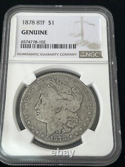 SASA 1878 morgan silver dollar 8TF Ngc Certified Genuine