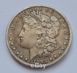 Semi-key! 1893-cc U. S. Morgan Silver Dollar Very Fine Condition