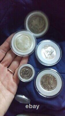 Silver lot, Morgan dollars, half dollars, bullion