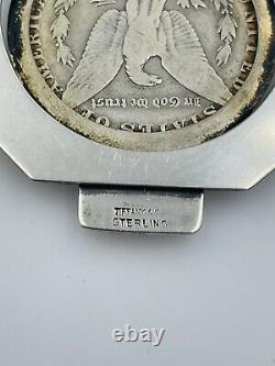 Tiffany & Co. Sterling Silver 1885 O Morgan Silver Dollar Coin Large Money Clip