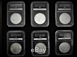 Un-circulated Morgan & Peace Silver Dollar Set