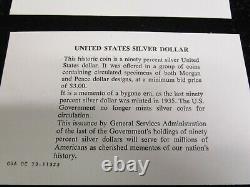 Very Scarce United States 1921 Morgan Silver Dollar In GSA Soft Sleeve Envelope